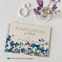 Watercolour Forget Me Nots Floral Wedding Guest Book, thumbnail 3 of 7