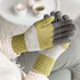 Winter Stripe Knit Gloves, thumbnail 4 of 7