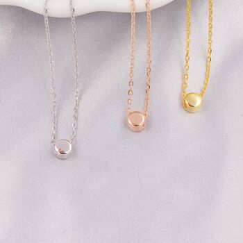 Tiny Dot Pendant Necklace In Sterling Silver, 8 of 12