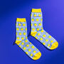 Lemon Pattern Egyptian Cotton Men's Socks, thumbnail 4 of 5