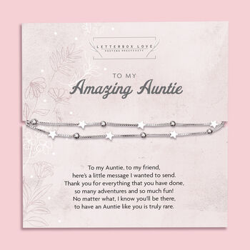 Auntie Silver Plated Bead Bracelet, 2 of 8