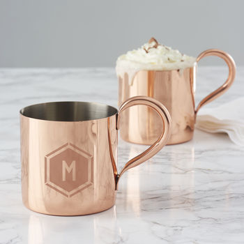 Personalised Geometric Copper Mug, 3 of 8