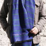 Men's Reversible Stripe Colour Block Cashmere Scarf, thumbnail 3 of 4