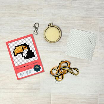 Toucan Make Me Smile! Mini Matchbox Cross Stitch Kit, 6 of 7