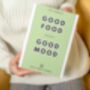 'Good Food Good Mood' Personalised Food Journal Sage Green, thumbnail 1 of 8