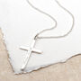 Personalised Sterling Silver Cross And Curb Chain, thumbnail 3 of 6