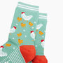 Hens And Chicks Bamboo Socks In Green, thumbnail 2 of 4