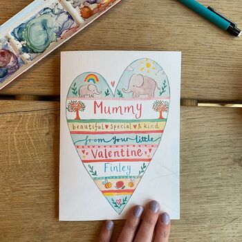 Personalised Mummy From Your Little Valentine Card, 4 of 5