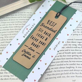 Personalised Best Grandad Bookmark, 2 of 3
