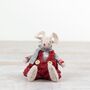 Felt Mouse With Grey Scarf, thumbnail 5 of 5