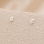 3mm Sterling Silver Knot Stud Earrings, thumbnail 1 of 7