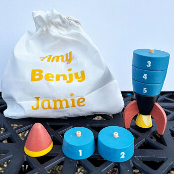 Stacking Rocket With Or Without Optional Personalised Bag, 2 of 3