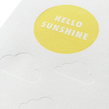 'Hello Sunshine' Letterpress Card, 4 of 4