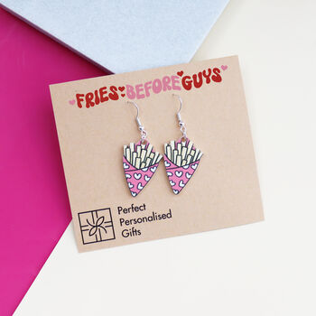 Fries Before Guys Dangly Acrylic Earrings, 7 of 12