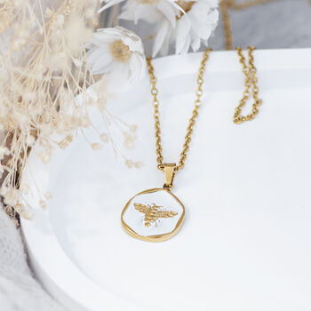 Personalised Honey Bee Pendant And Necklace, 3 of 8