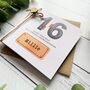 Handmade Denim Patch 16th Birthday Card, thumbnail 4 of 4