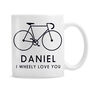 Personalised I Wheely Love You Punny Bike Mug, thumbnail 2 of 2