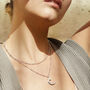 Moon And Star Necklace In Silver Or Gold Vermeil, thumbnail 2 of 5