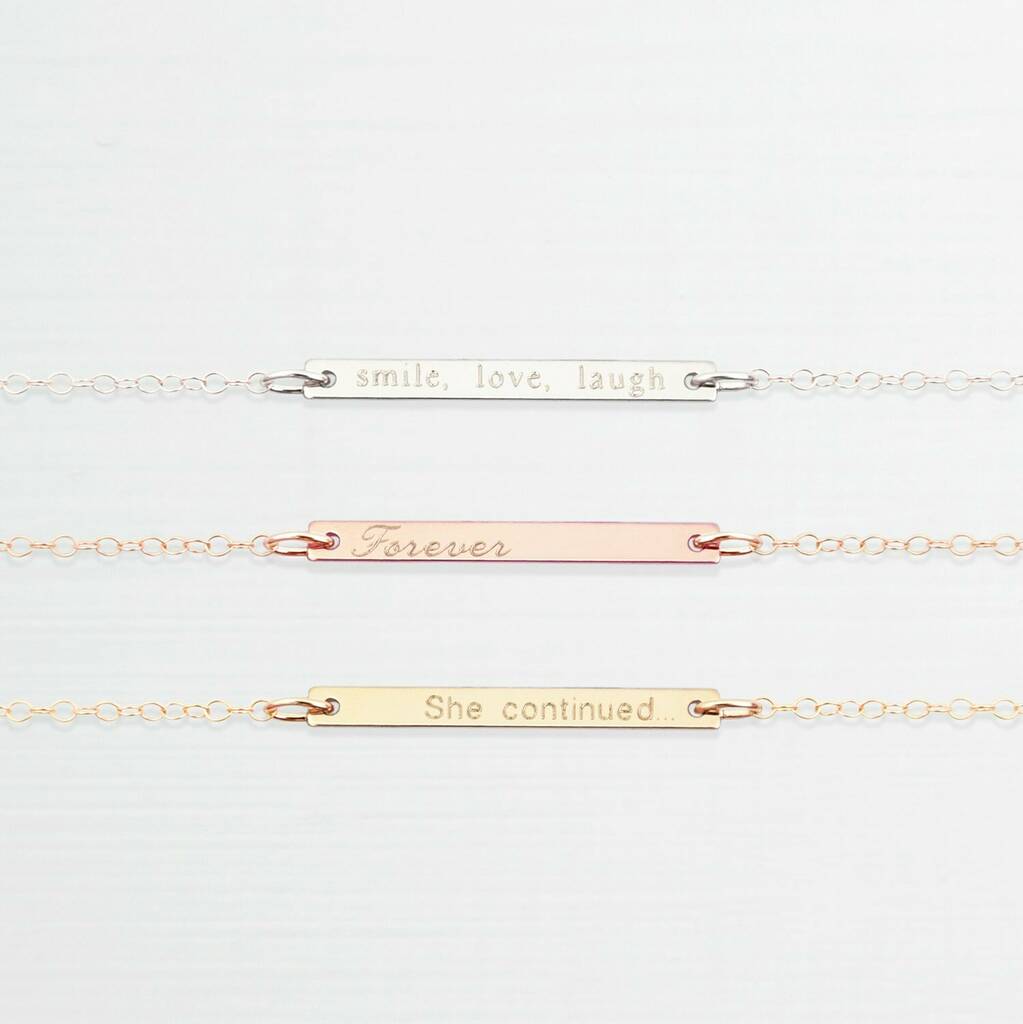 Personalised 'Inspirational' Bar Necklace, 1 of 10