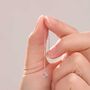 Sterling Silver Extra Tiny Open Square Threader Earrings, thumbnail 5 of 9
