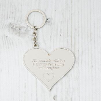 Large Heart Message Keyrings, 3 of 7