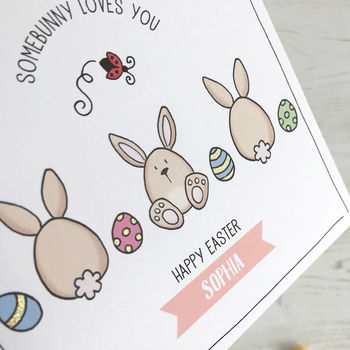 Somebunny Personalised Easter Card, 2 of 3