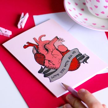 Anatomical Heart Valentine's Card, 2 of 3