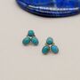 Turquoise Silver Stud Earrings, thumbnail 5 of 5
