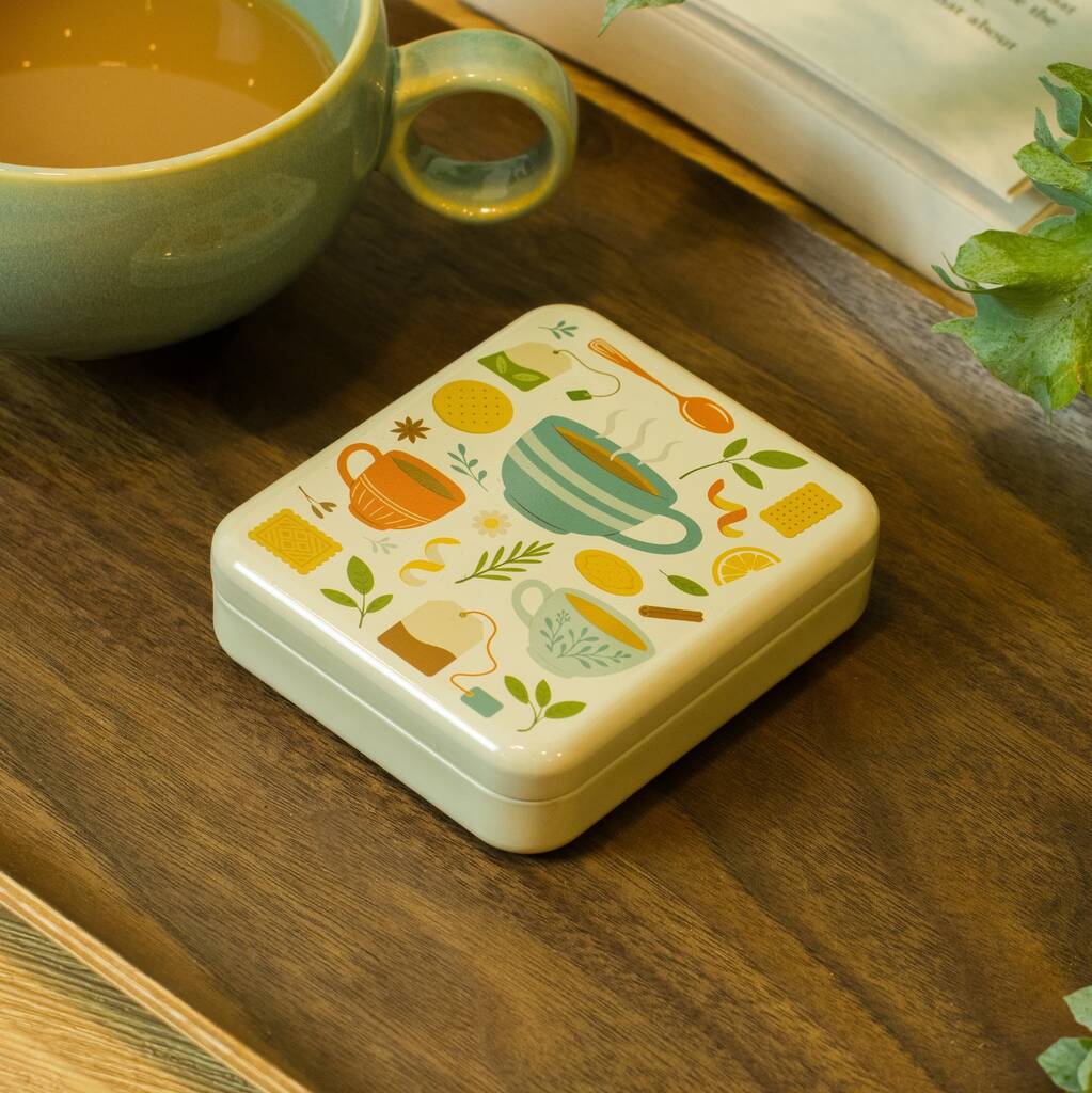 Tea Bag Travel Pocket Tin Tea Lover Gift Storage Box | Ebtk, 1 of 4