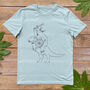 Bear Riding Dinosaur Men's Organic T Shirt, thumbnail 2 of 7