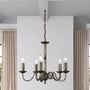 Five Light Candle Style Chandelier, thumbnail 2 of 7