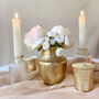 Set Of Two Gold Rim And Clear Glass Bottle Vases, thumbnail 7 of 7