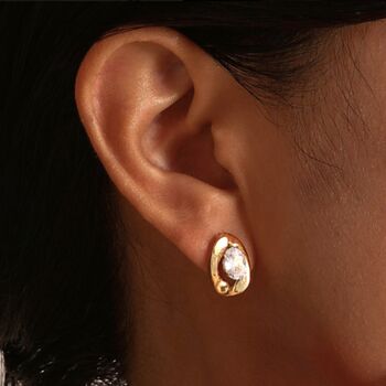 Oval Shaped Diamond Studs, 2 of 7