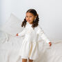 Personalised Girls Dress Natural Name Long Sleeved, thumbnail 4 of 12