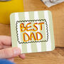 Best Dad Striped Coaster, thumbnail 2 of 6