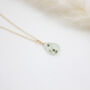 Gold Filled Prehnite Drop Necklace, thumbnail 4 of 7
