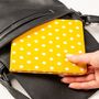 Disabled Blue Badge Permit Wallet Canary Yellow Spotty, thumbnail 3 of 7