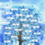 Blue Personalised Family Tree For 22 Names, thumbnail 3 of 7