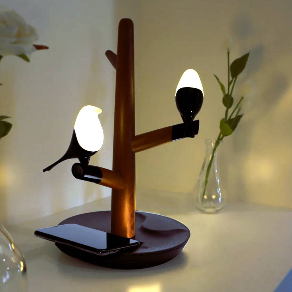 Bird Lamp With Dual Qi Wireless Charging, 1 of 4