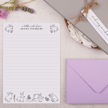 A5 Personalised Letter Writing With Bunny Rabbit Design, 3 of 4