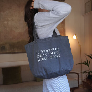 Personalised I Just Want To… Slogan Tote Bag, 3 of 4