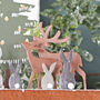 Freestanding Christmas Deer And Bunny Decoration, thumbnail 2 of 2
