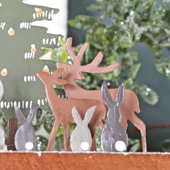Freestanding Christmas Deer And Bunny Decoration, 2 of 2