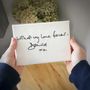 Personalised Embroidered Handwriting Canvas, thumbnail 3 of 12