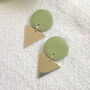 Honey Olive Polymer Clay Earrings, thumbnail 3 of 5