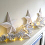 Whitewashed Pinecones And Driftwood Light Garland, thumbnail 1 of 2