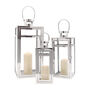Set Of Three Candle Holder Glass Lantern Decorative, thumbnail 12 of 12
