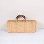 Reed Storage Baskets With Leather Handles, thumbnail 1 of 4