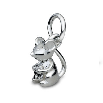 Mouse Solid Sterling Silver Charm, 7 of 8