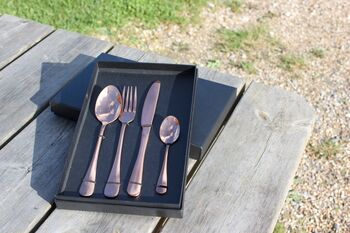 Personalised Rose Gold Cutlery Gift Box, 2 of 4